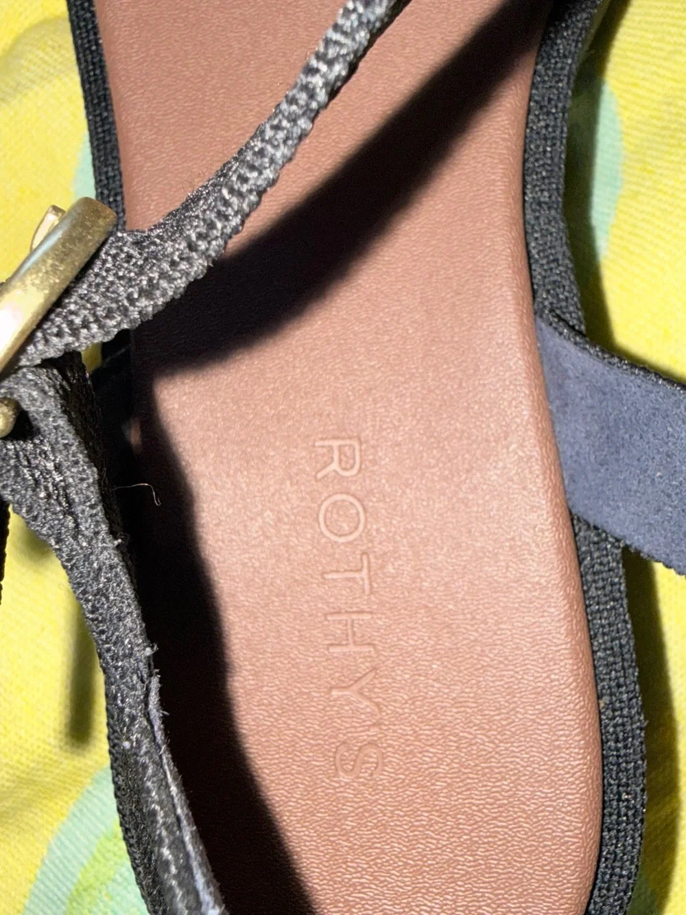 Rothys black Criss Cross platform sandal 11.5